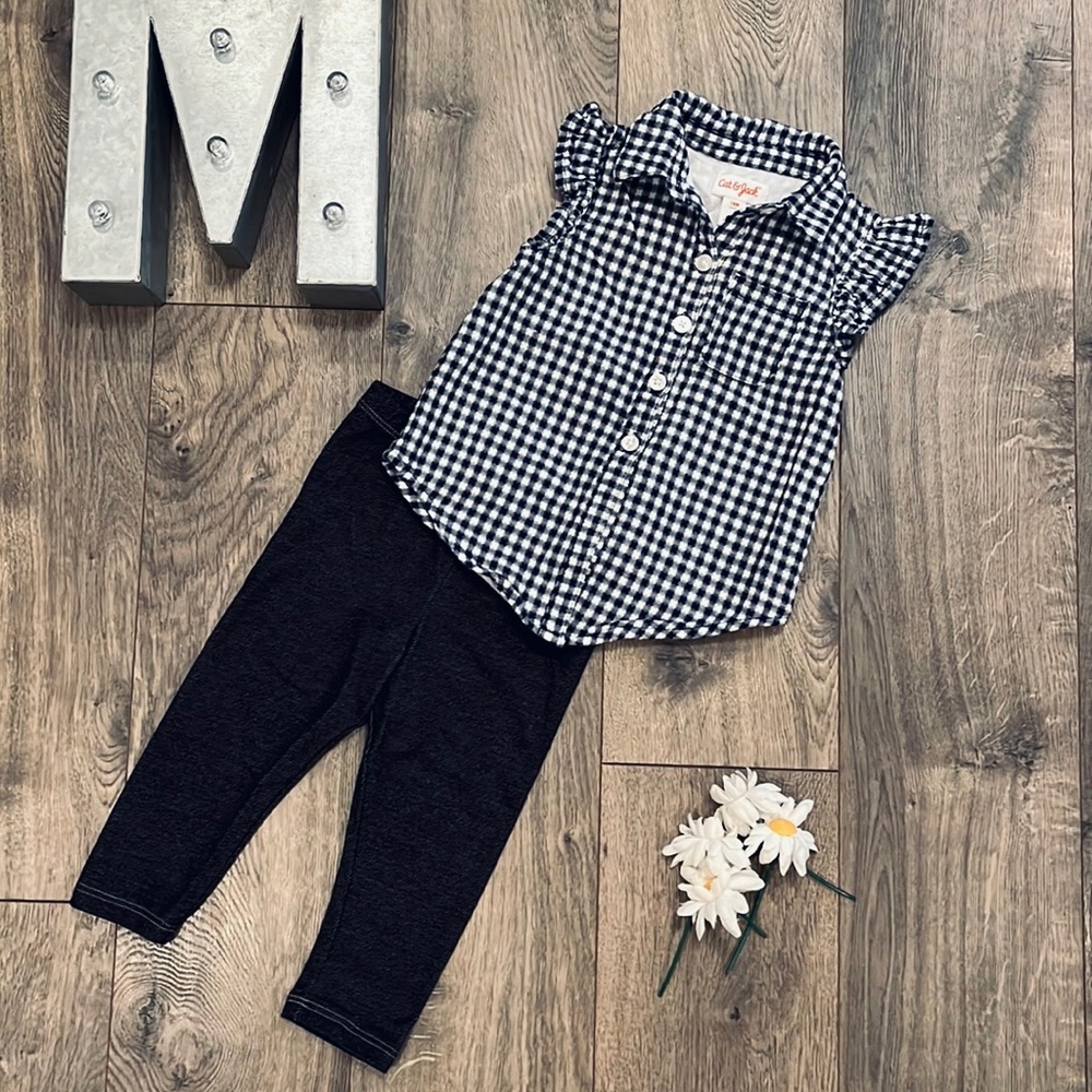 Cat & Jack Gingham Matching Set